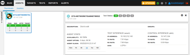 NetBeez agent connection info